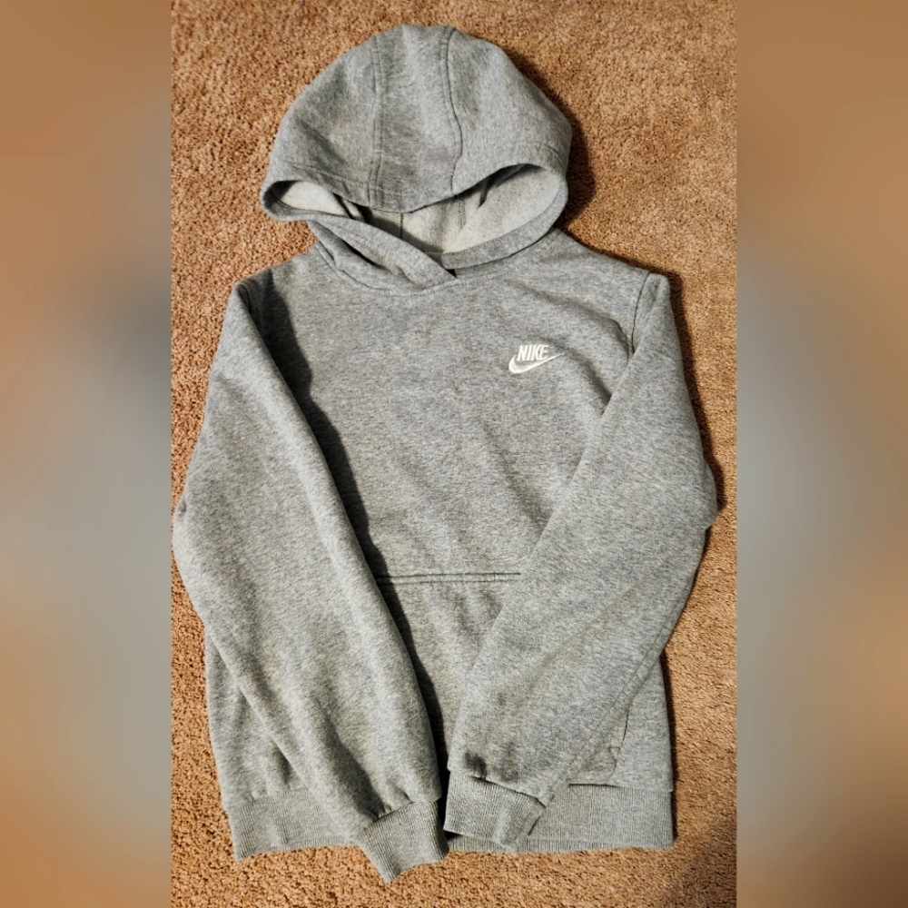 Boys Grey Nike Hoodie